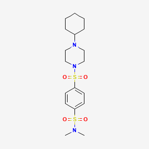 4-(4-Cyclohexyl-piperazine-1-sulfonyl)-N,N-dimethyl-benzenesulfonamide