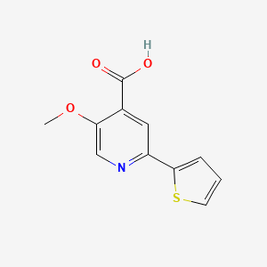 5-Methoxy-2-thiophen-2-ylpyridine-4-carboxylic acid