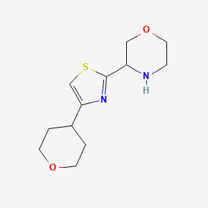 3-[4-(Oxan-4-yl)-1,3-thiazol-2-yl]morpholine