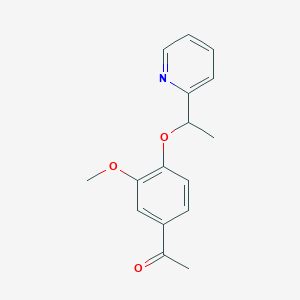 1-[3-Methoxy-4-(1-pyridin-2-ylethoxy)phenyl]ethanone