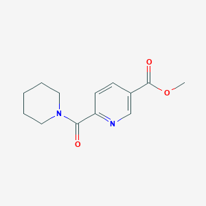 molecular formula C13H16N2O3 B6650010 Methyl 6-(piperidine-1-carbonyl)pyridine-3-carboxylate 