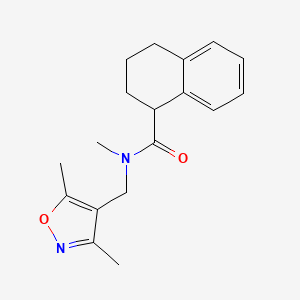 N-[(3,5-dimethyl-1,2-oxazol-4-yl)methyl]-N-methyl-1,2,3,4-tetrahydronaphthalene-1-carboxamide