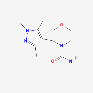 N-methyl-3-(1,3,5-trimethylpyrazol-4-yl)morpholine-4-carboxamide