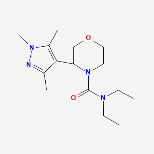 N,N-diethyl-3-(1,3,5-trimethylpyrazol-4-yl)morpholine-4-carboxamide