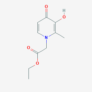 molecular formula C10H13NO4 B066504 Ethyl 2-(3-hydroxy-2-methyl-4-oxopyridin-1-YL)acetate CAS No. 188123-20-8
