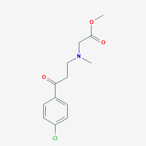 molecular formula C13H16ClNO3 B6650411 Methyl 2-[[3-(4-chlorophenyl)-3-oxo-propyl]-methyl-amino]acetate 