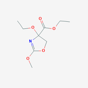 molecular formula C9H15NO5 B066508 Ethyl 4-ethoxy-2-methoxy-4,5-dihydrooxazole-4-carboxylate CAS No. 169771-22-6