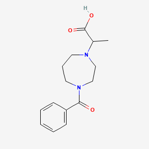 2-(4-Benzoyl-1,4-diazepan-1-yl)propanoic acid