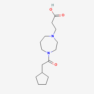 3-[4-(2-Cyclopentylacetyl)-1,4-diazepan-1-yl]propanoic acid