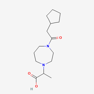 2-[4-(2-Cyclopentylacetyl)-1,4-diazepan-1-yl]propanoic acid