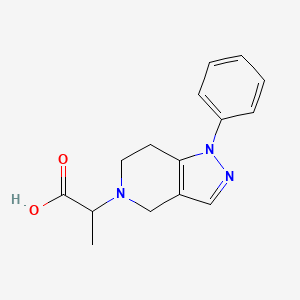 2-(1-phenyl-6,7-dihydro-4H-pyrazolo[4,3-c]pyridin-5-yl)propanoic acid