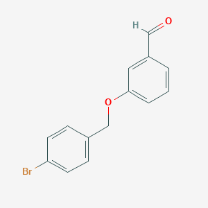 molecular formula C14H11BrO2 B066518 3-[(4-Bromobenzyl)oxy]benzaldehyde CAS No. 168084-97-7
