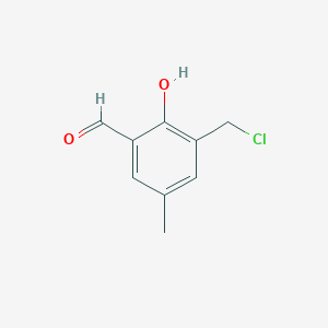 molecular formula C9H9ClO2 B066522 3-(Chloromethyl)-2-hydroxy-5-methylbenzaldehyde CAS No. 192819-68-4