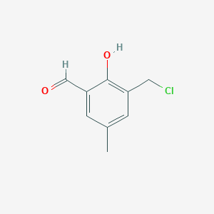 molecular formula C9H9ClO2 B066522 3-(Clorometil)-2-hidroxi-5-metilbenzaldehído CAS No. 192819-68-4