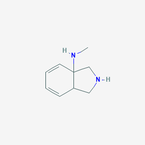 molecular formula C9H14N2 B066530 N-Methyl-2,3,3a,7a-tetrahydro-1H-isoindol-3a-amine CAS No. 177337-08-5