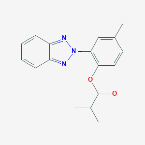molecular formula C17H15N3O2 B066532 2-(2H-Benzo[d][1,2,3]triazol-2-yl)-4-methylphenyl methacrylate CAS No. 188680-81-1