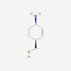molecular formula C7H13NO B066537 [(1S,4R)-4-aminocyclohex-2-en-1-yl]methanol CAS No. 175651-12-4