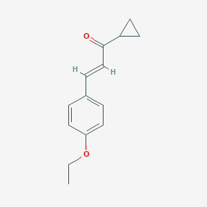 molecular formula C14H16O2 B066538 (E)-1-cyclopropyl-3-(4-ethoxyphenyl)prop-2-en-1-one CAS No. 161152-27-8