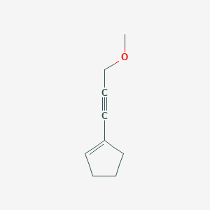 molecular formula C9H12O B066543 1-(3-Methoxy-1-propynyl)-1-cyclopentene CAS No. 183786-50-7