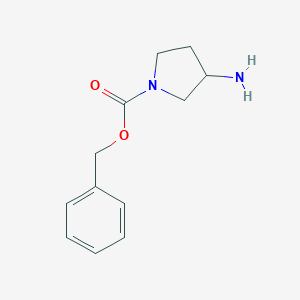molecular formula C12H16N2O2 B066553 Benzyl 3-aminopyrrolidine-1-carboxylate CAS No. 185057-50-5