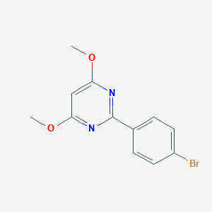 molecular formula C12H11BrN2O2 B066580 2-(4-Bromophenyl)-4,6-dimethoxypyrimidine CAS No. 181133-20-0