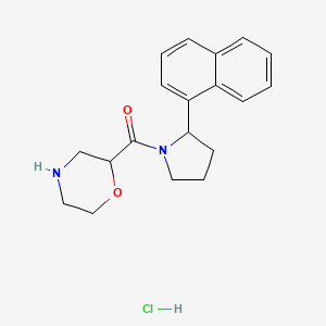 molecular formula C19H23ClN2O2 B6660307 Morpholin-2-yl-(2-naphthalen-1-ylpyrrolidin-1-yl)methanone;hydrochloride 