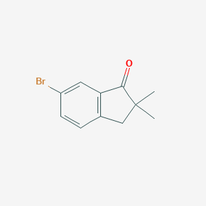 molecular formula C11H11BrO B066607 6-bromo-2,2-dimethyl-2,3-dihydro-1H-inden-1-one CAS No. 165730-10-9