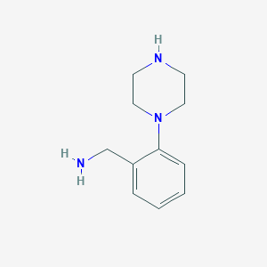 molecular formula C11H17N3 B066608 (2-(Piperazin-1-YL)phenyl)methanamine CAS No. 190017-89-1