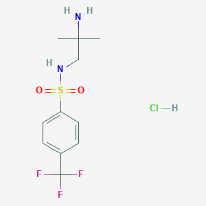 N-(2-amino-2-methylpropyl)-4-(trifluoromethyl)benzenesulfonamide;hydrochloride