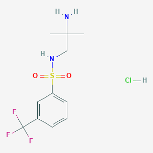 N-(2-amino-2-methylpropyl)-3-(trifluoromethyl)benzenesulfonamide;hydrochloride