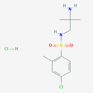 N-(2-amino-2-methylpropyl)-4-chloro-2-methylbenzenesulfonamide;hydrochloride