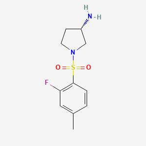 (3S)-1-(2-fluoro-4-methylphenyl)sulfonylpyrrolidin-3-amine