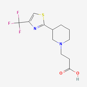 3-[3-[4-(Trifluoromethyl)-1,3-thiazol-2-yl]piperidin-1-yl]propanoic acid