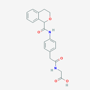 2-[[2-[4-(3,4-dihydro-1H-isochromene-1-carbonylamino)phenyl]acetyl]amino]acetic acid