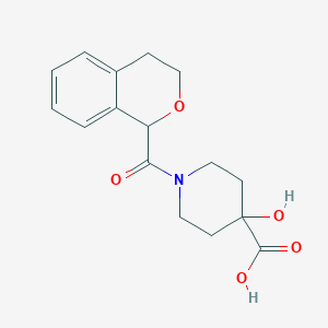 1-(3,4-dihydro-1H-isochromene-1-carbonyl)-4-hydroxypiperidine-4-carboxylic acid