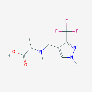 2-[Methyl-[[1-methyl-3-(trifluoromethyl)pyrazol-4-yl]methyl]amino]propanoic acid