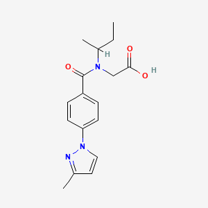 2-[Butan-2-yl-[4-(3-methylpyrazol-1-yl)benzoyl]amino]acetic acid