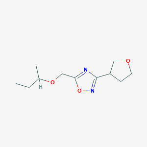 5-(Butan-2-yloxymethyl)-3-(oxolan-3-yl)-1,2,4-oxadiazole