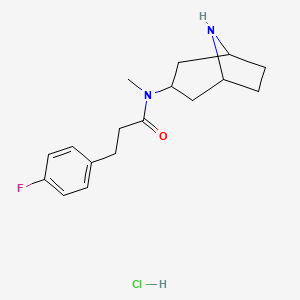 N-(8-azabicyclo[3.2.1]octan-3-yl)-3-(4-fluorophenyl)-N-methylpropanamide;hydrochloride