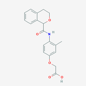 2-[4-(3,4-dihydro-1H-isochromene-1-carbonylamino)-3-methylphenoxy]acetic acid