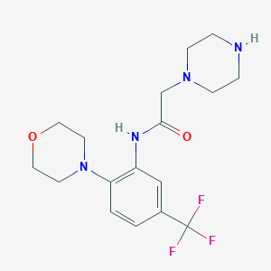 N-[2-morpholin-4-yl-5-(trifluoromethyl)phenyl]-2-piperazin-1-ylacetamide