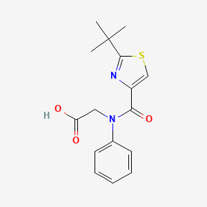 2-(N-(2-tert-butyl-1,3-thiazole-4-carbonyl)anilino)acetic acid