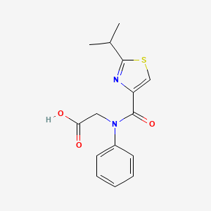 2-(N-(2-propan-2-yl-1,3-thiazole-4-carbonyl)anilino)acetic acid