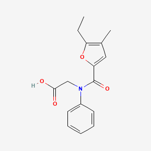 2-(N-(5-ethyl-4-methylfuran-2-carbonyl)anilino)acetic acid