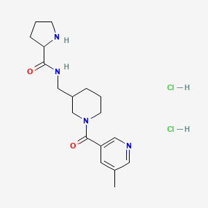 N-[[1-(5-methylpyridine-3-carbonyl)piperidin-3-yl]methyl]pyrrolidine-2-carboxamide;dihydrochloride