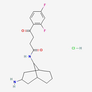 N-(3-amino-9-bicyclo[3.3.1]nonanyl)-4-(2,4-difluorophenyl)-4-oxobutanamide;hydrochloride