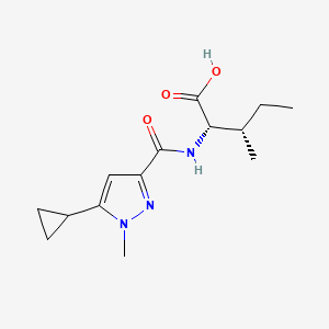 (2S,3S)-2-[(5-cyclopropyl-1-methylpyrazole-3-carbonyl)amino]-3-methylpentanoic acid