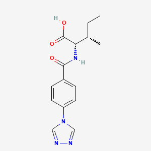 molecular formula C15H18N4O3 B6661230 (2S,3S)-3-methyl-2-[[4-(1,2,4-triazol-4-yl)benzoyl]amino]pentanoic acid 