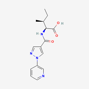 (2S,3S)-3-methyl-2-[(1-pyridin-3-ylpyrazole-4-carbonyl)amino]pentanoic acid