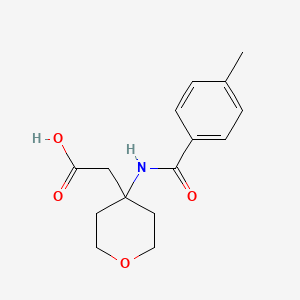 2-[4-[(4-Methylbenzoyl)amino]oxan-4-yl]acetic acid